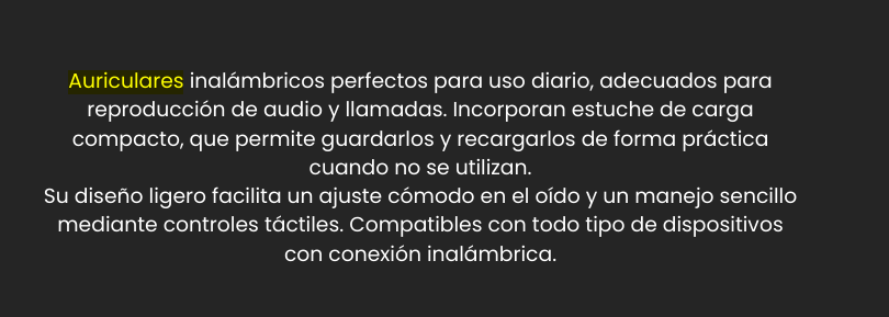 Auriculares inalámbricos