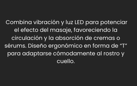 Masajeador de cara, cuello y papada con vibración y LED