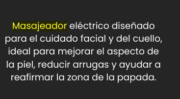 Masajeador de cara, cuello y papada con vibración y LED