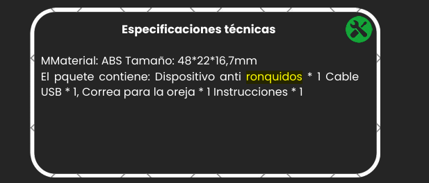 Dispositivo anti-ronquidos por vibración
