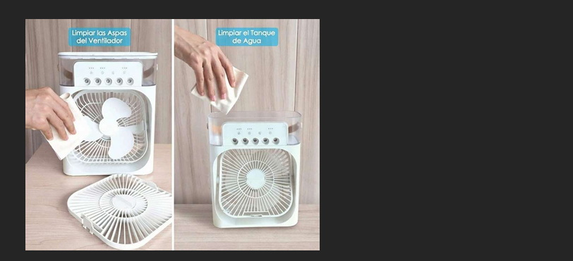 Ventilador Climatizador con pulverizador portátil